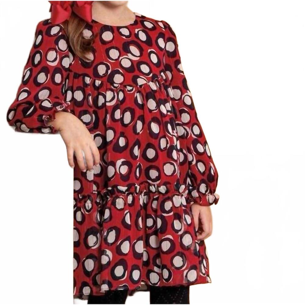NEW ABEL & LULA bambula dress in red